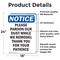 Signmission Please Pardon Our Dust While We, 18 in W x Rectangle, Vinyl Decal OS-2PACK-NS-D-1824-V-17546 - alternate 5
